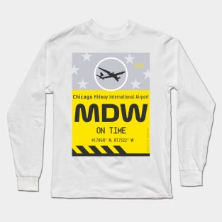 MDW Chicago airport Long Sleeve T-Shirt